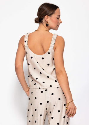 Top with gathered straps and points - OffWhite