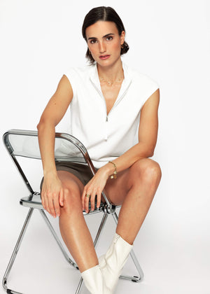 Top with zipper - off-white