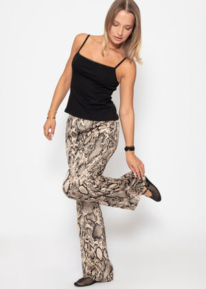 Strap top with lace - black
