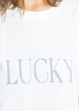 T-Shirt LUCKY, off-white