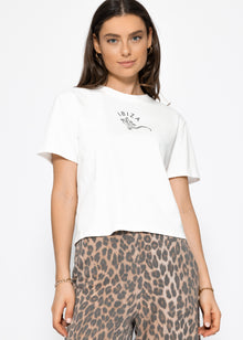 T-Shirt mit Ibiza Print - offwhite