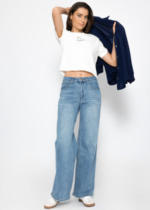 T-shirt with Sardinia print - off-white