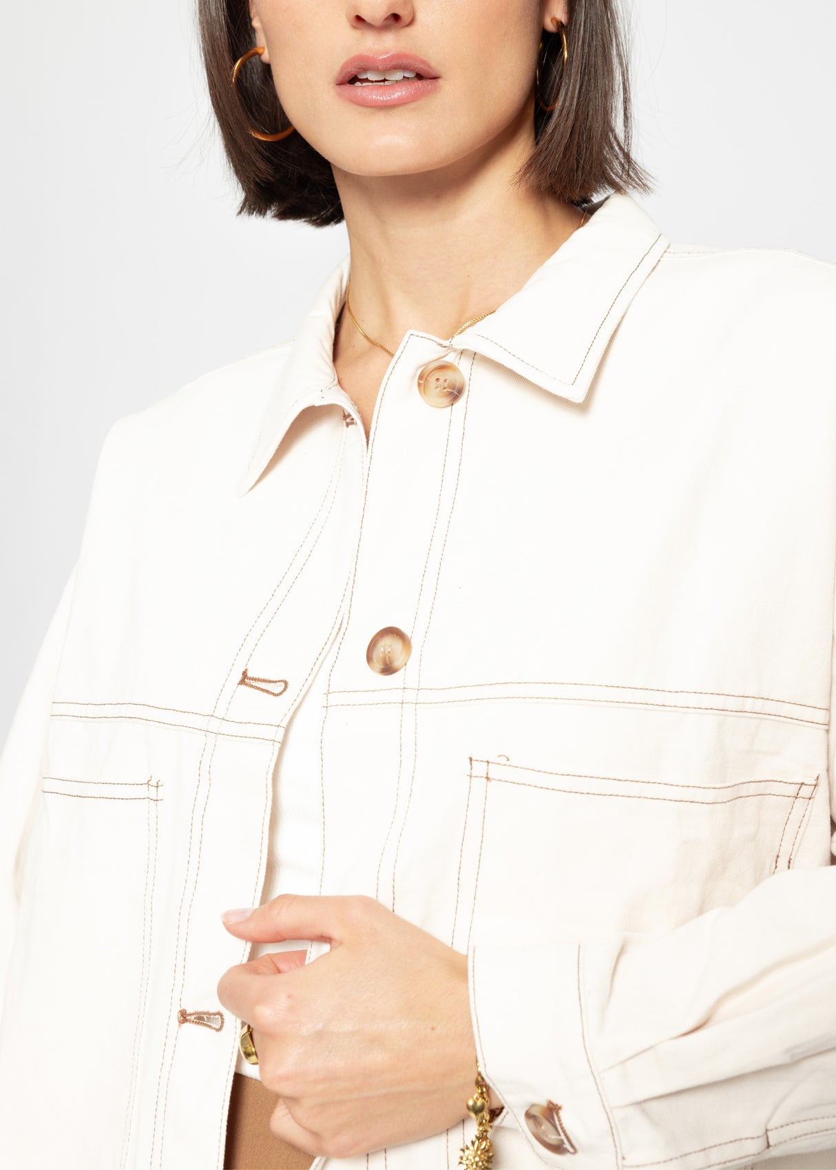 Blouse jacket - beige