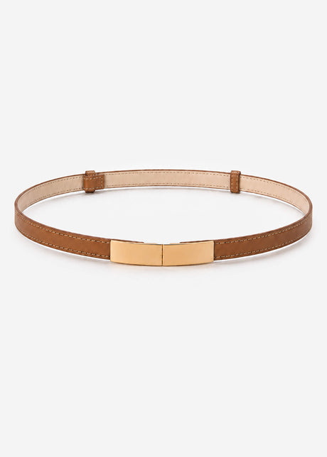 Verstellbarer Gürtel mit Schmuckschließe - braun von SASSYCLASSY