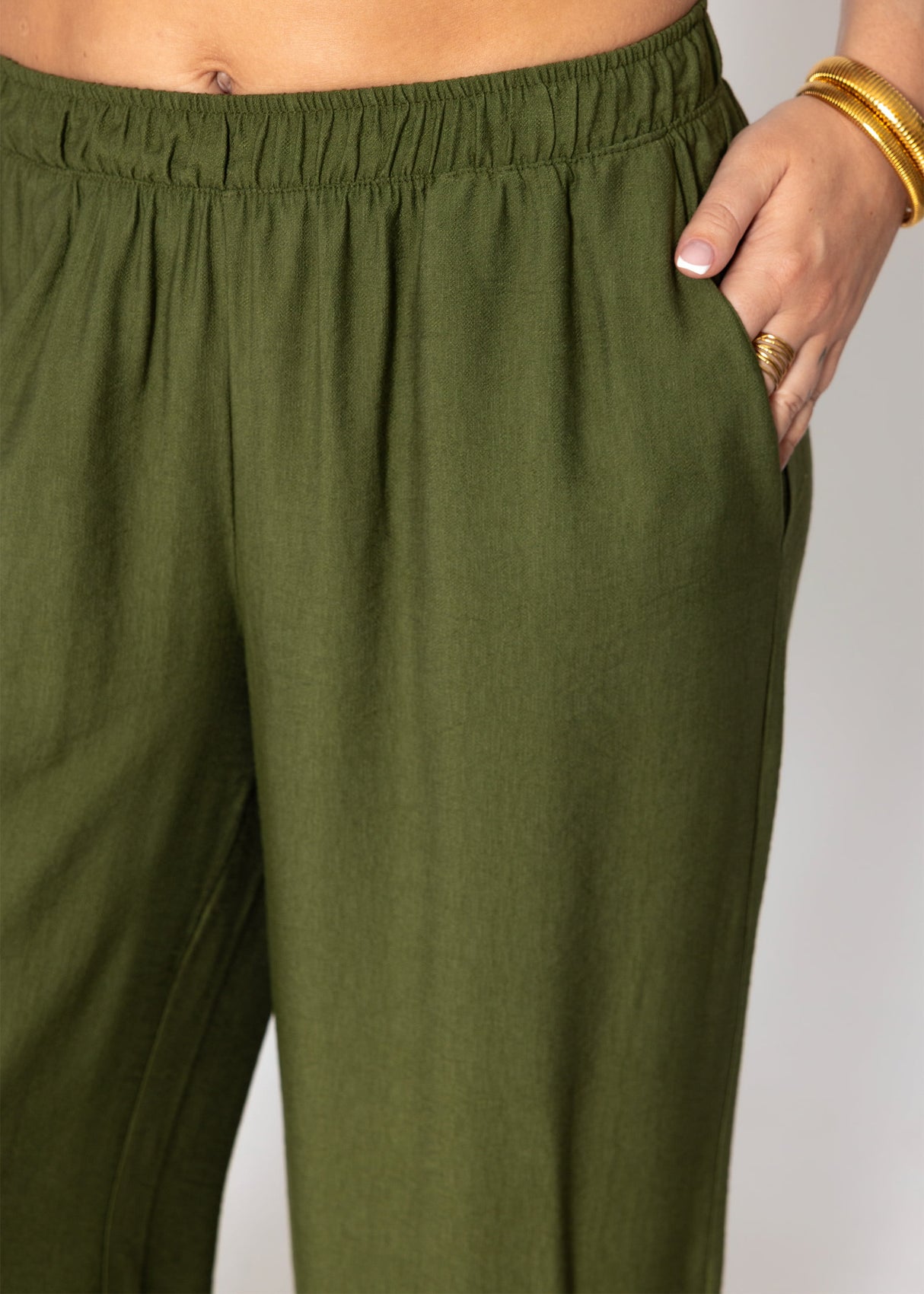Viskose Hose - khaki
