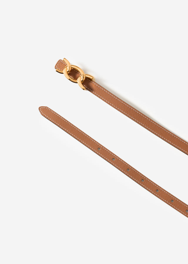 Reversible belt - white-camel