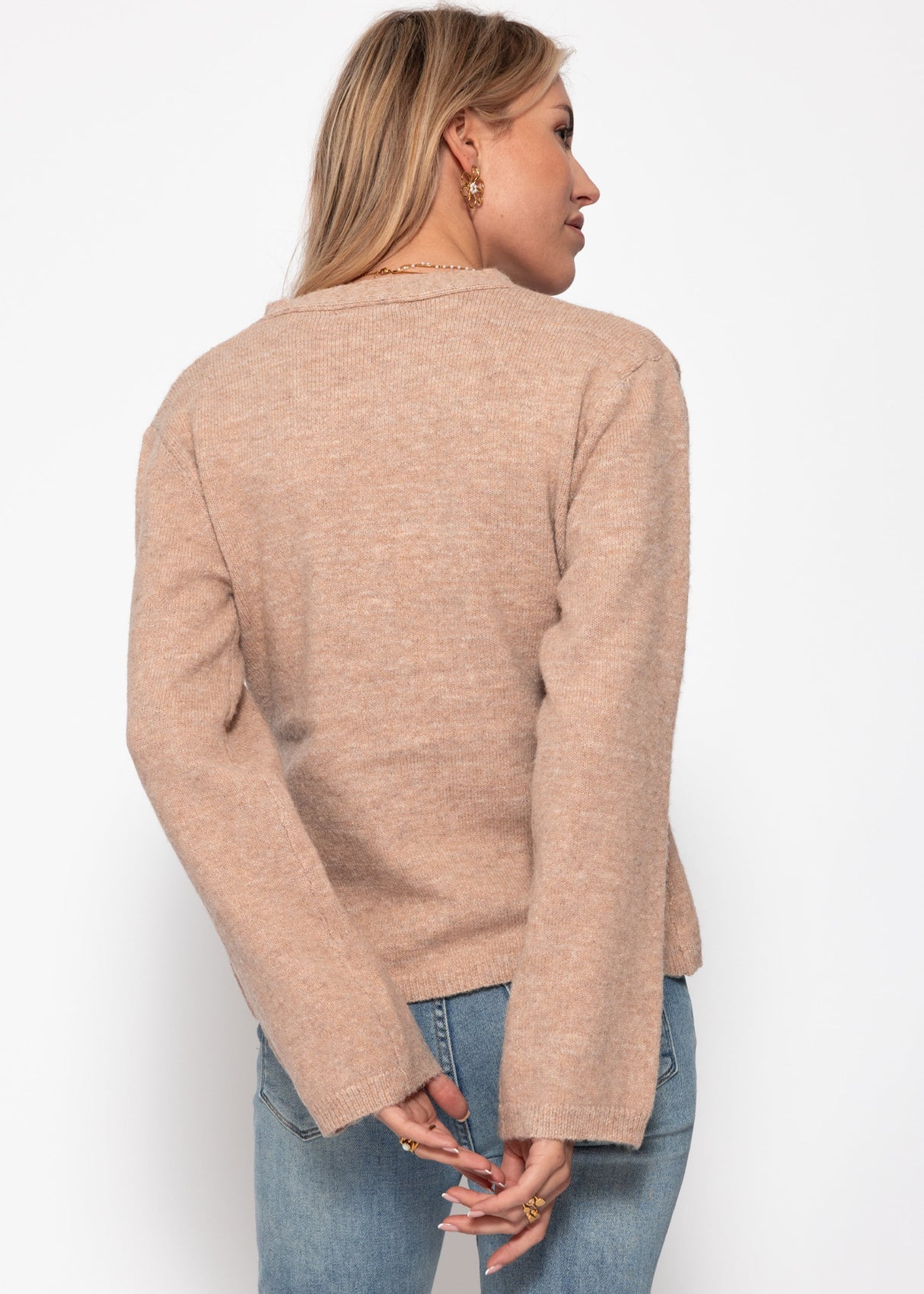 Wrap cardigan - light brown