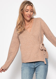 Wrap cardigan - light brown