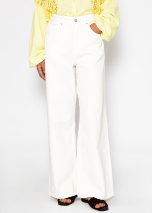 Wide Leg Jeans with a high covenant - OffWhite