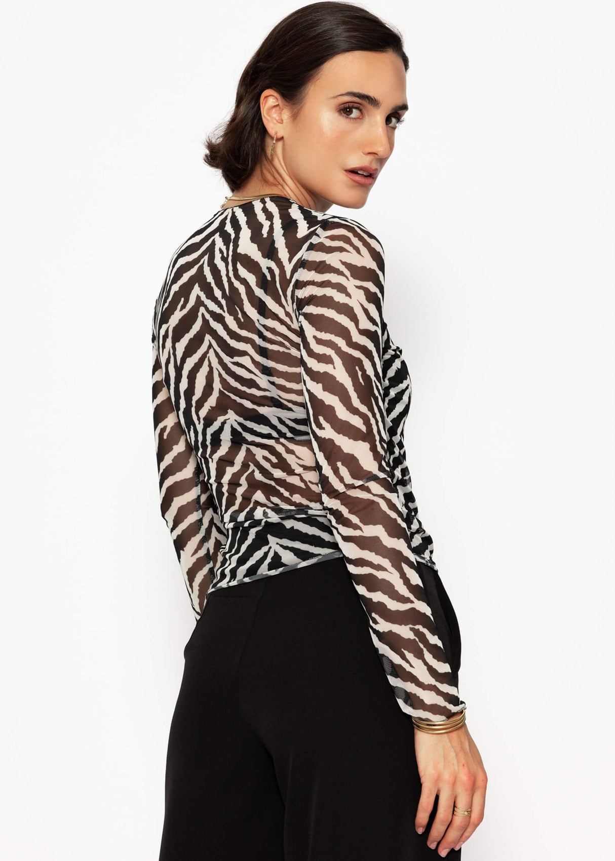 Zebra Mesh Shirt - schwarz