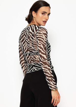 Zebra Mesh Shirt - schwarz