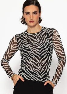Zebra Mesh Shirt - schwarz
