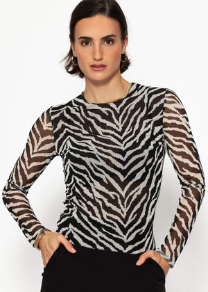 Zebra Mesh Shirt - schwarz
