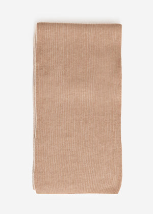 Two-tone ribbed scarf - beige-light beige