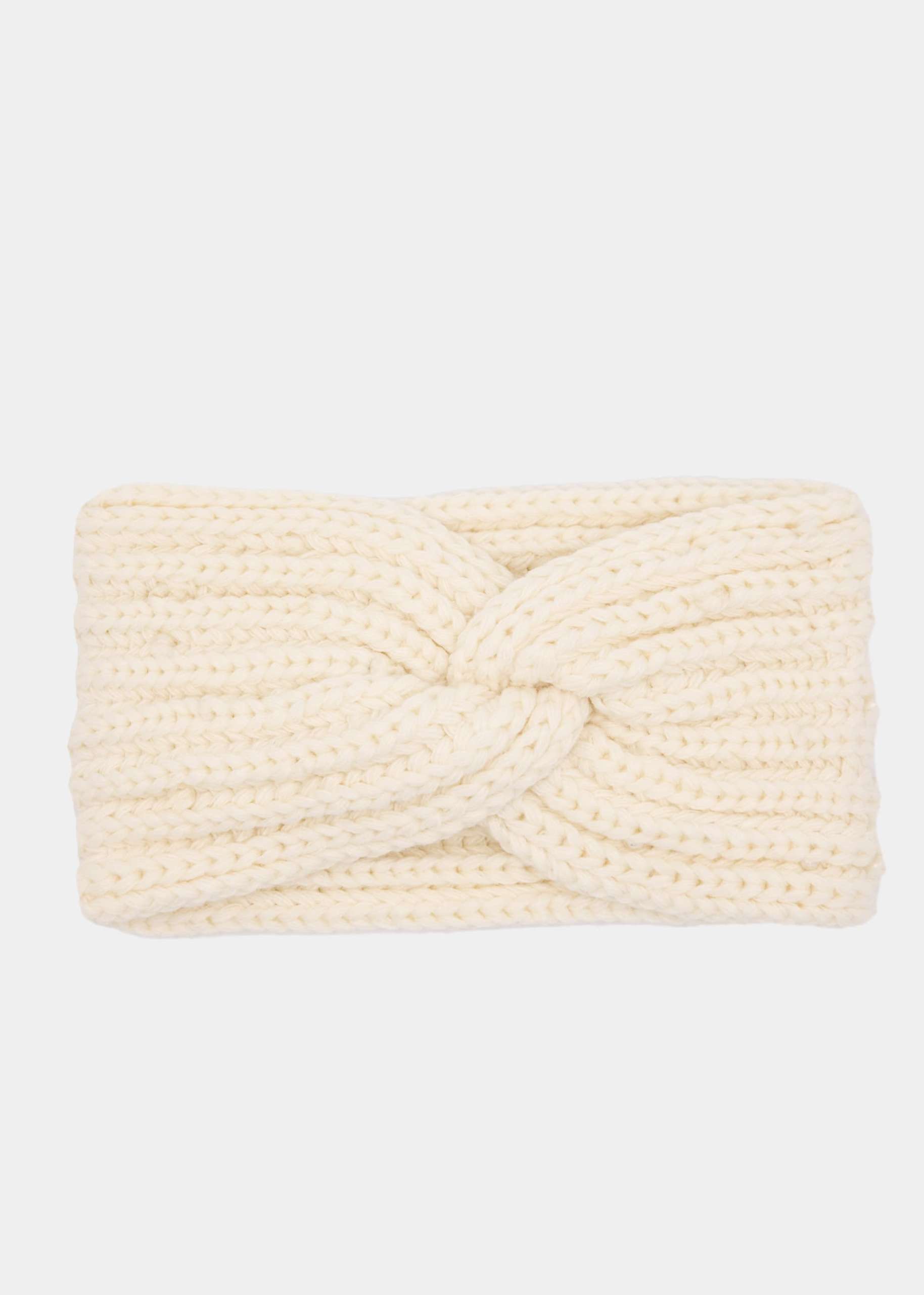 Ribbed knit headband - offwhite