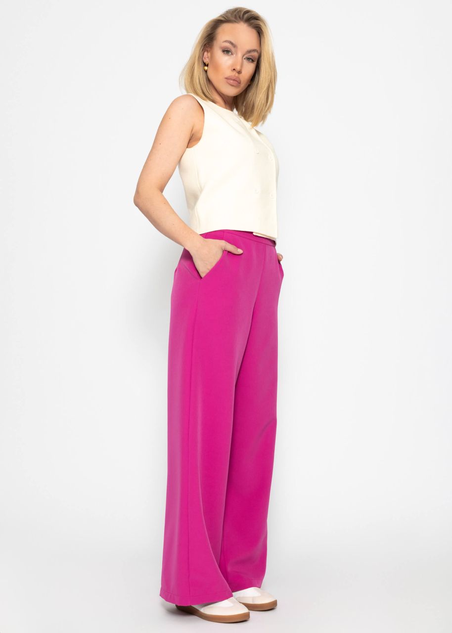 Highwaist fabric pants - pink