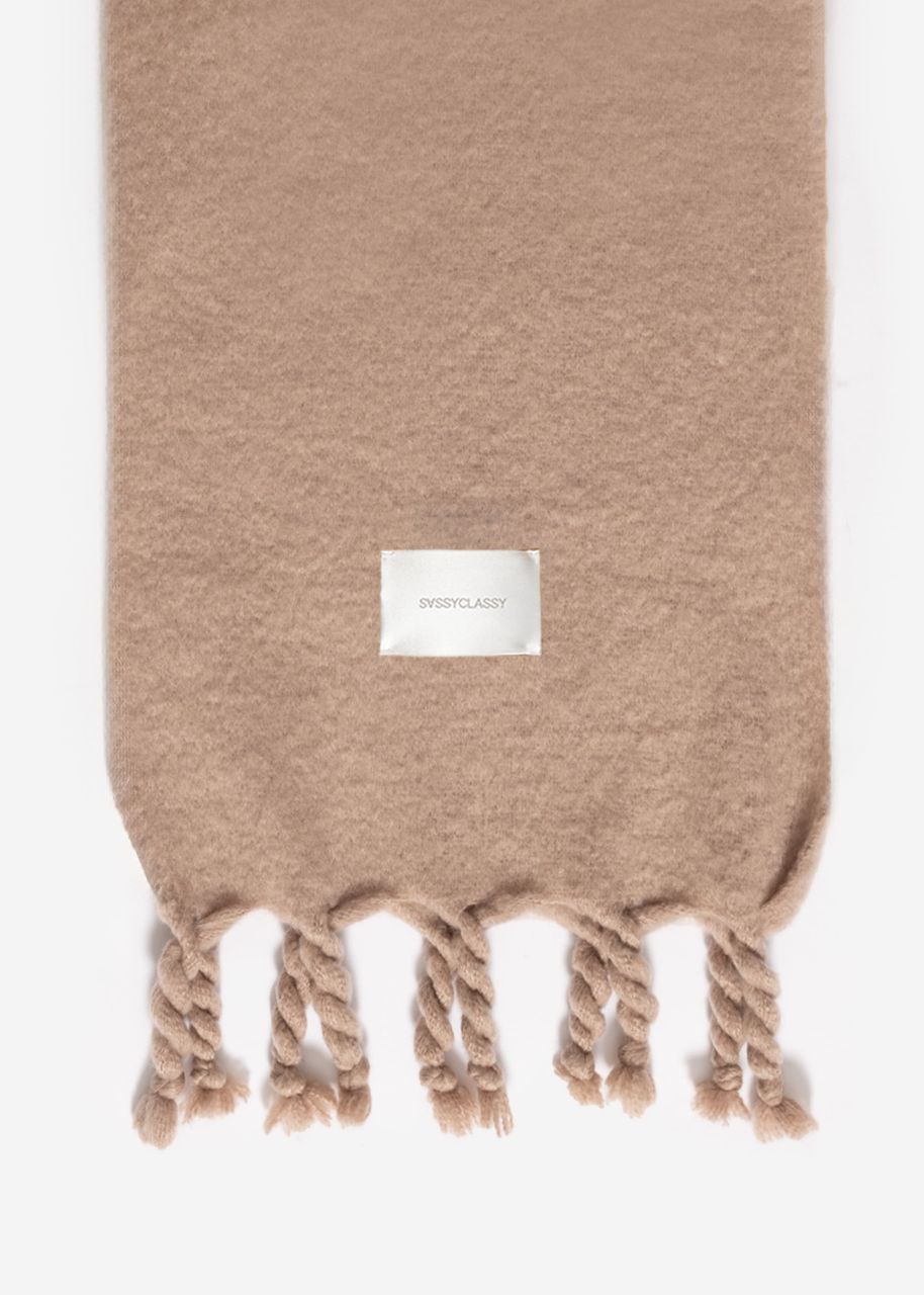 Fluffy scarf - nude