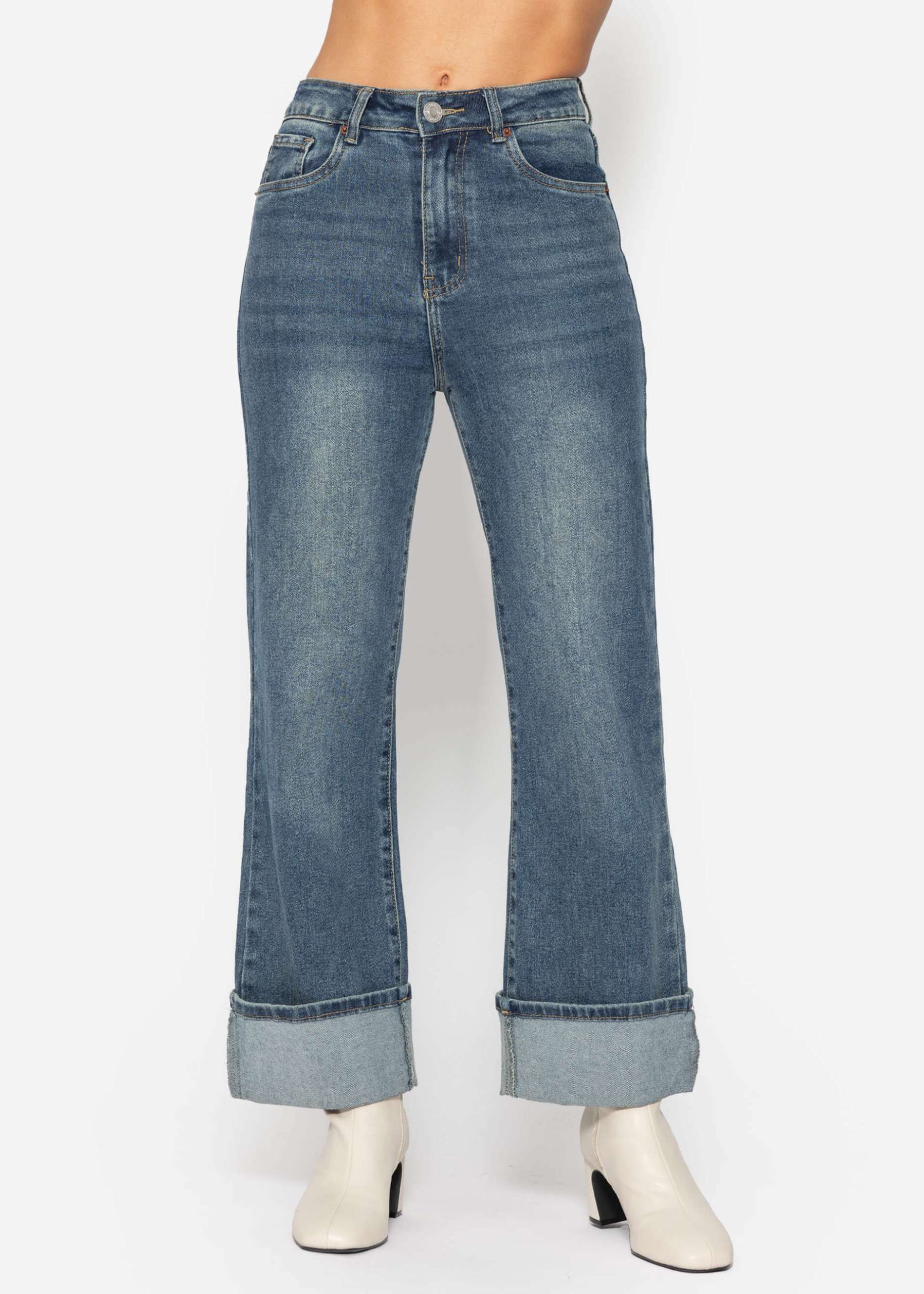 Wide leg jeans - medium blue