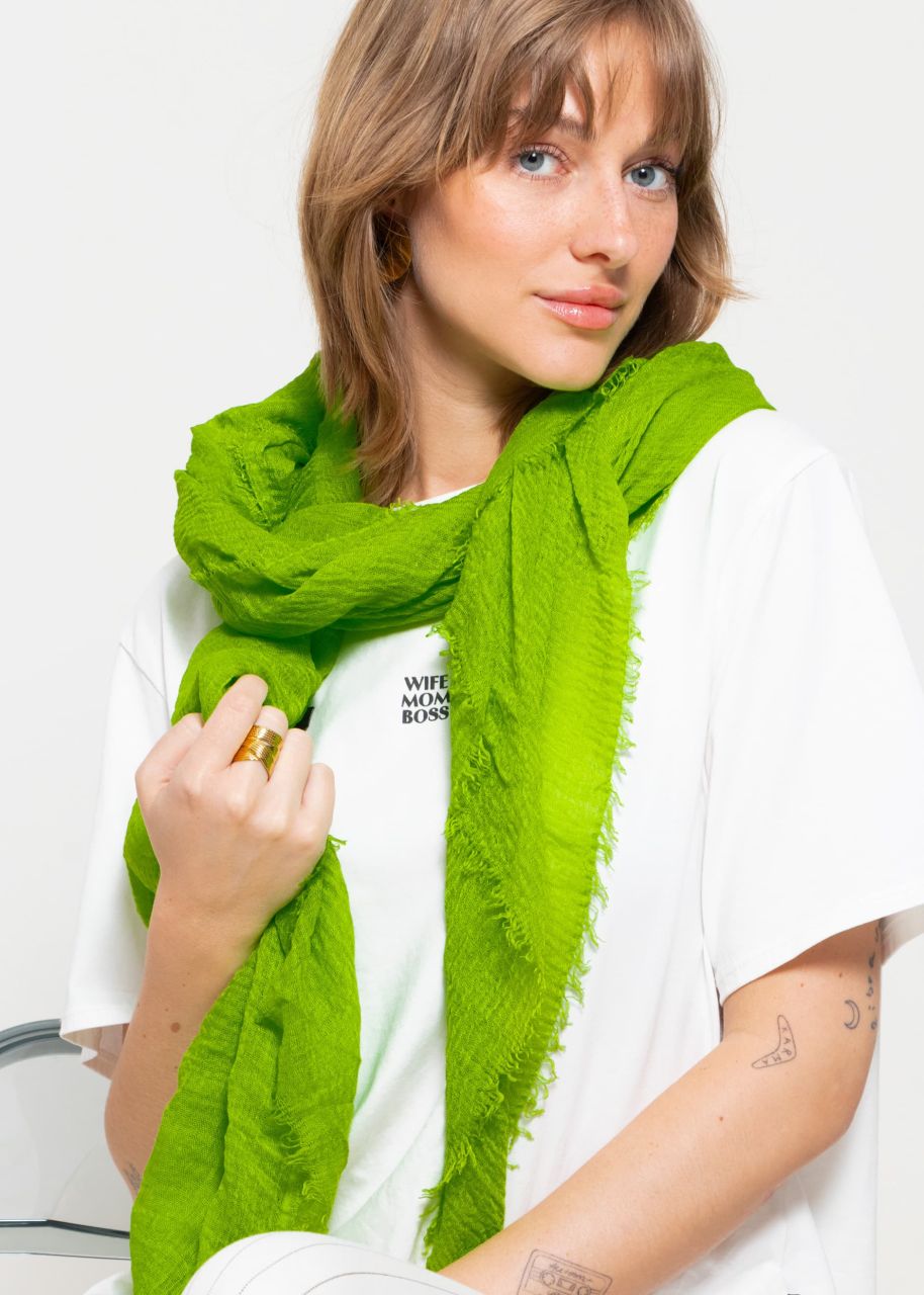 Muslin scarf - bright green