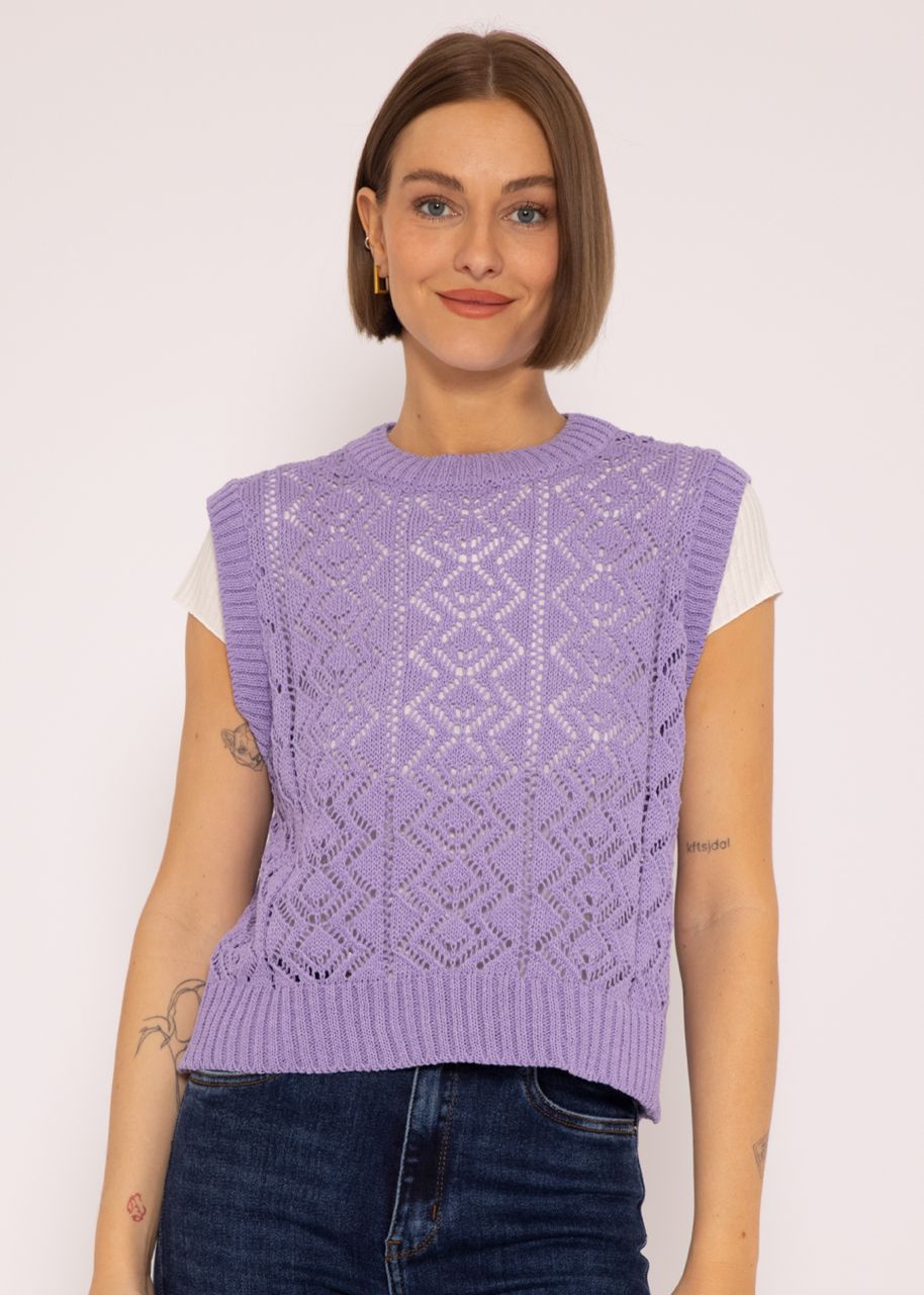 Crochet slipover, purple