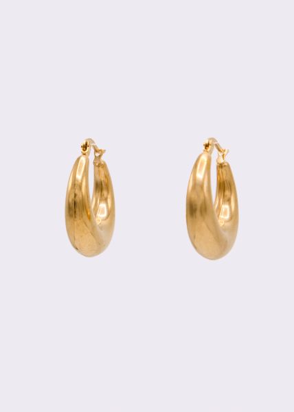 Bullet earrings, gold