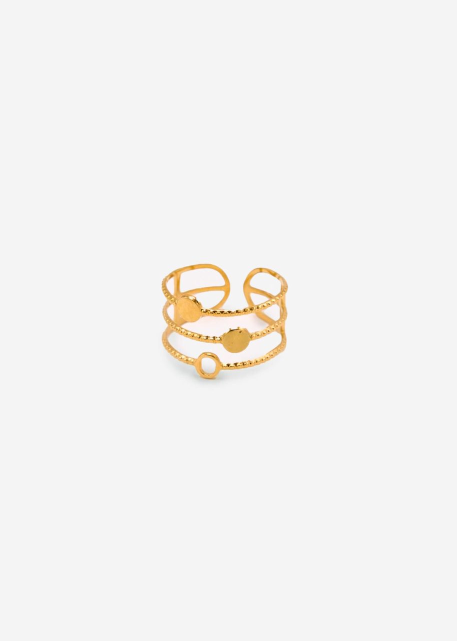 Delicate ring with circle design - gold