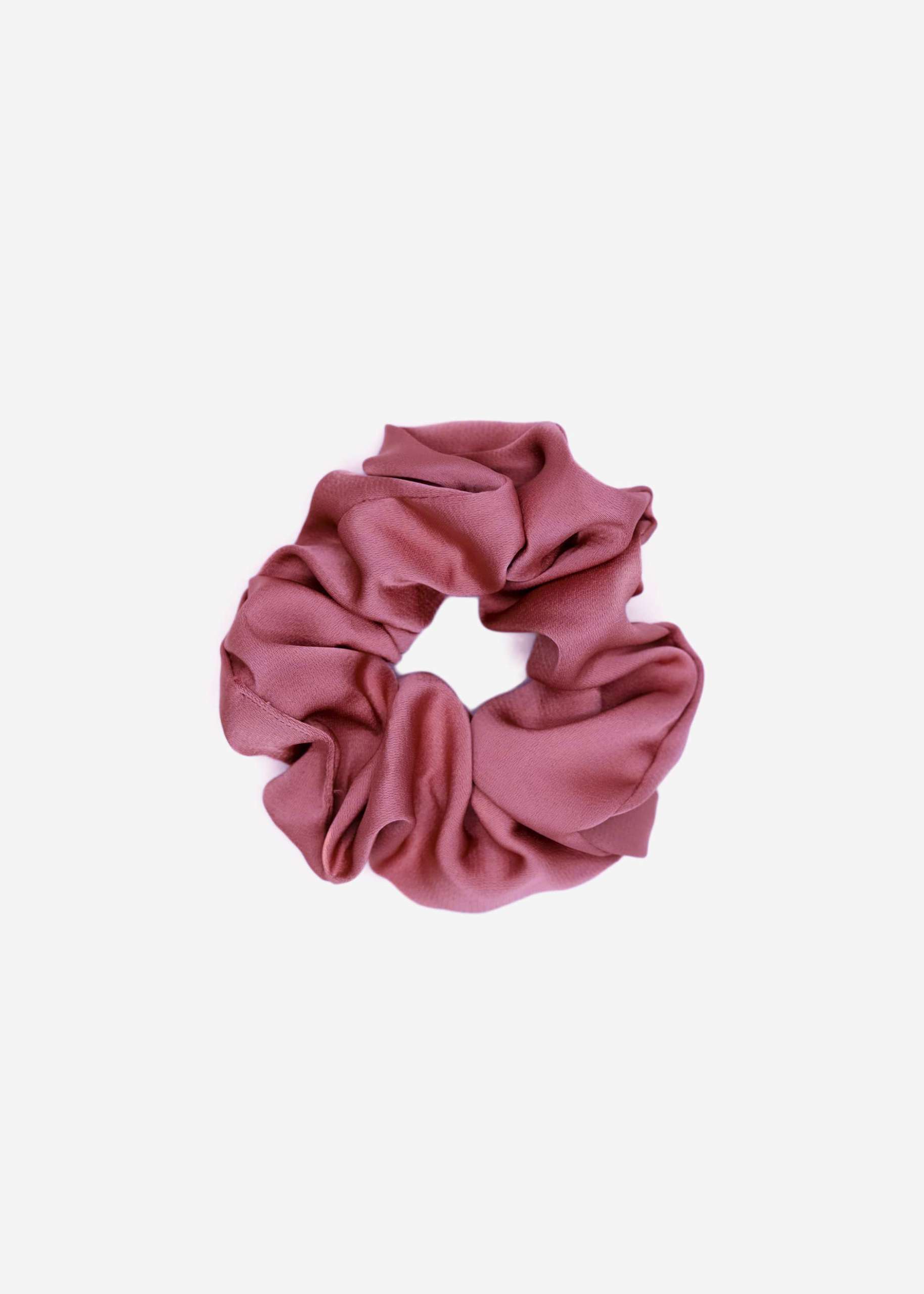 Satin scrunchie, mauve