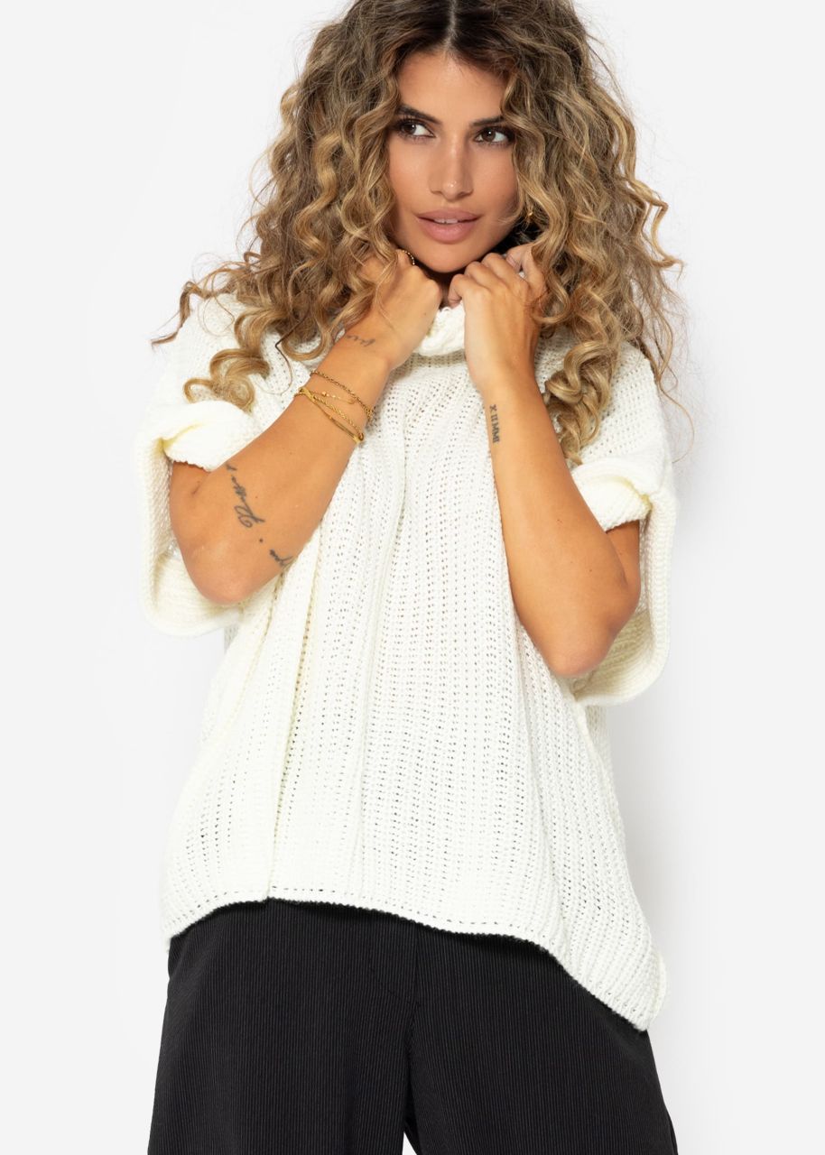 Jumper with turtleneck - offwhite