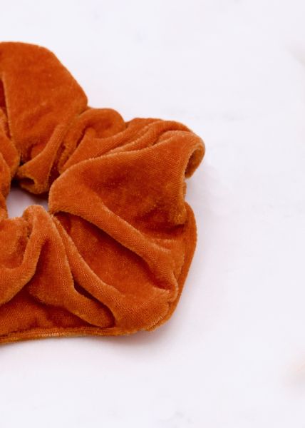 Velvet scrunchie, orange
