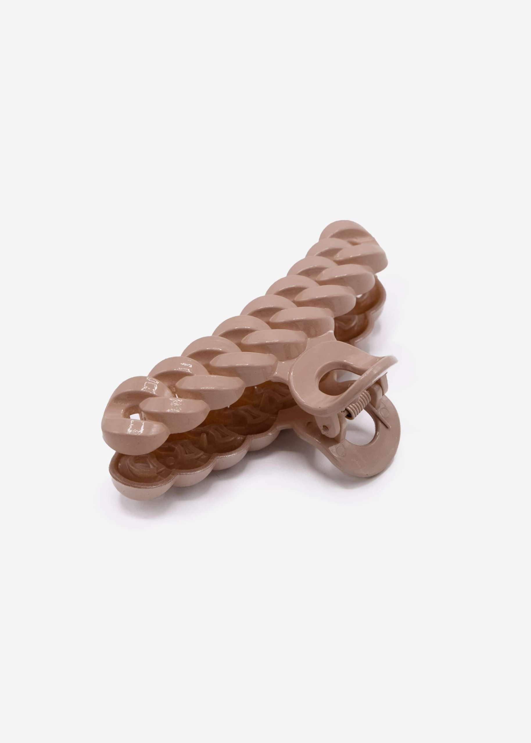 Chain links hair clip, mauve