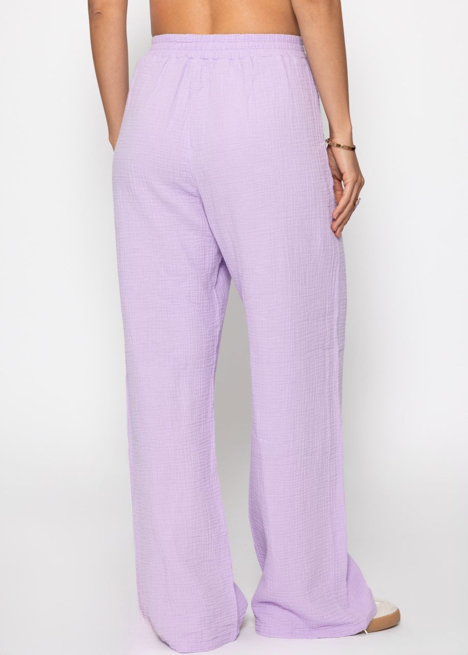 Muslin pants - lilac