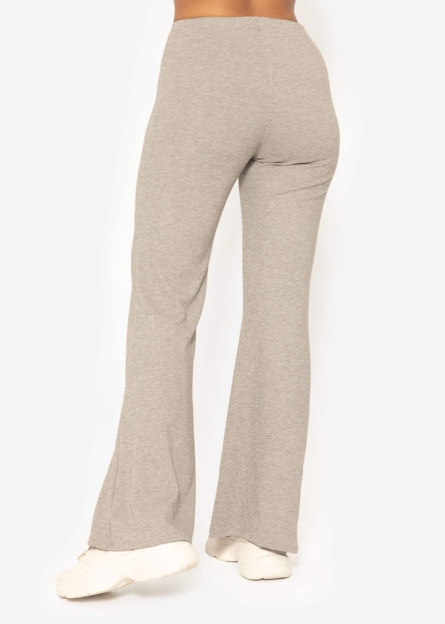 Jersey Flare Pants - taupe mottled