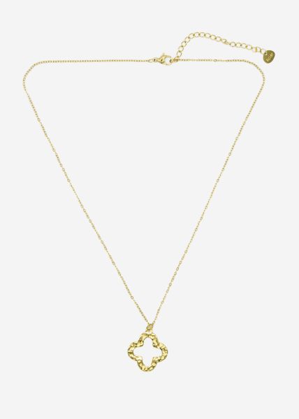 Necklace with shamrock - gold