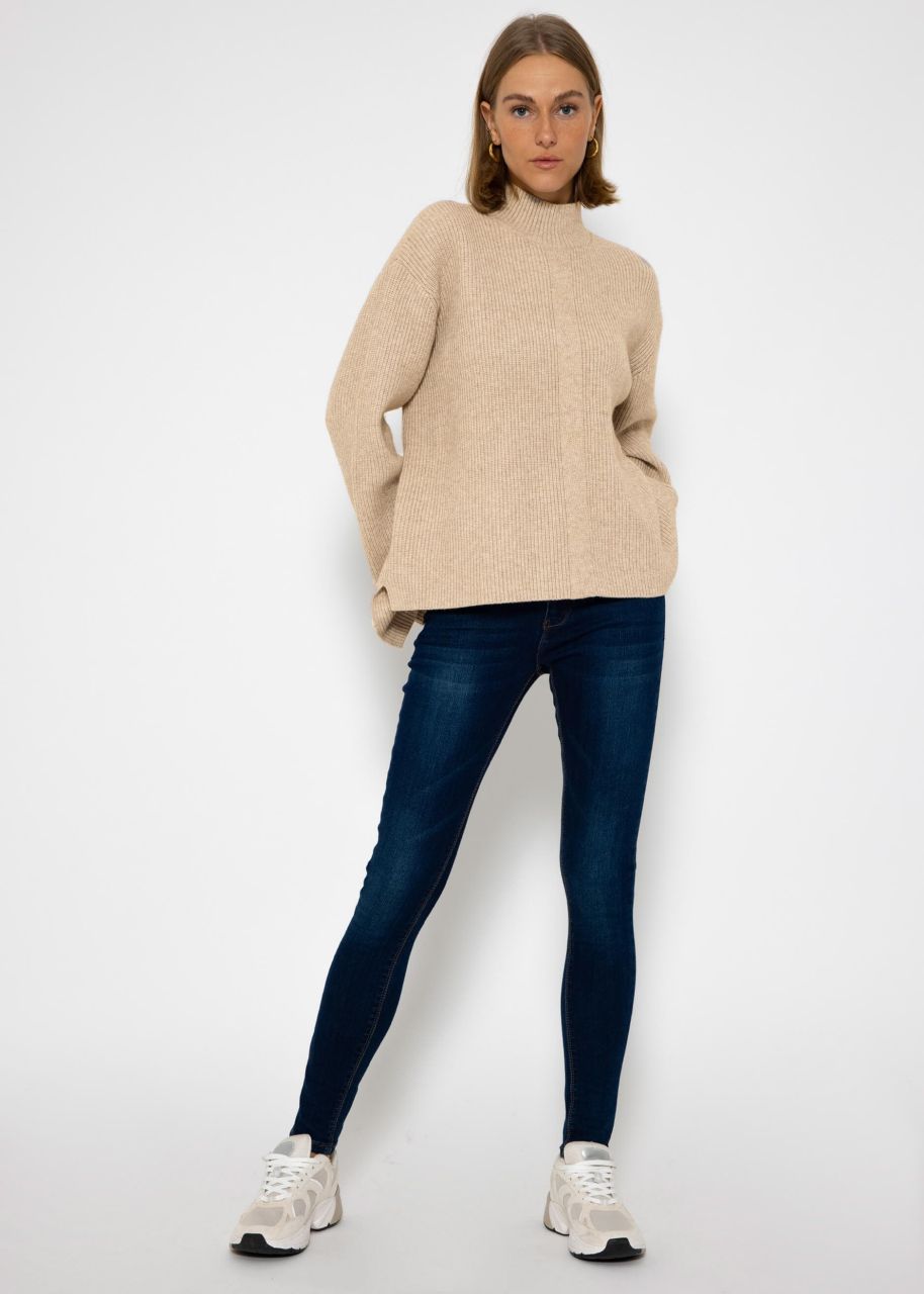 Turtleneck sweater - taupe