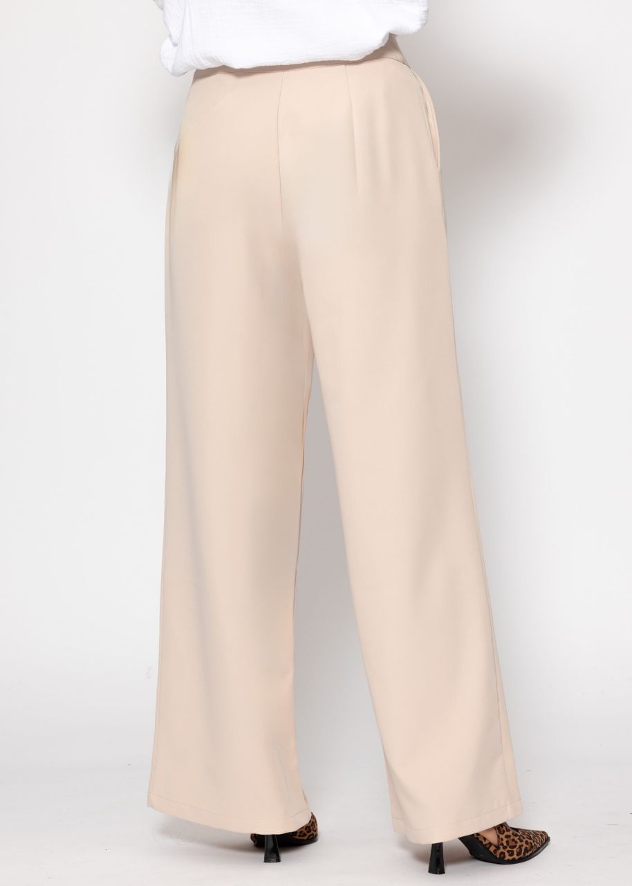 Lightweight fabric trousers - beige