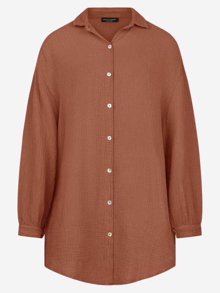 Muslin blouse oversize, cafelatte