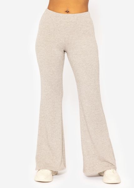 Jersey Flare Pants - taupe mottled