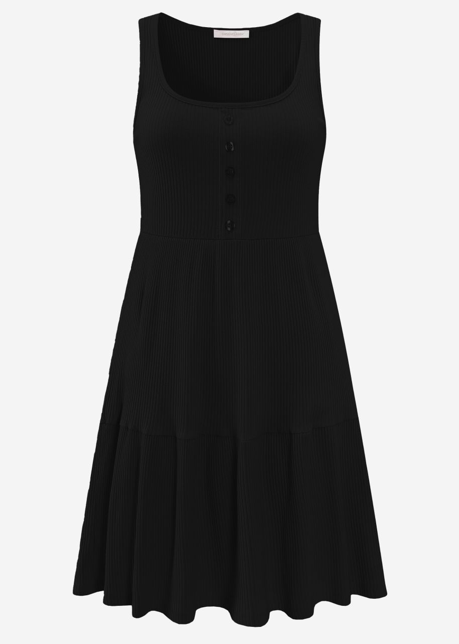 Cotton jersey dress - black