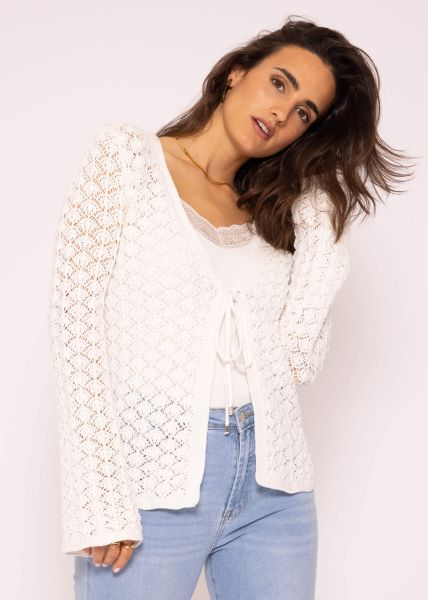 Crochet jacket, white