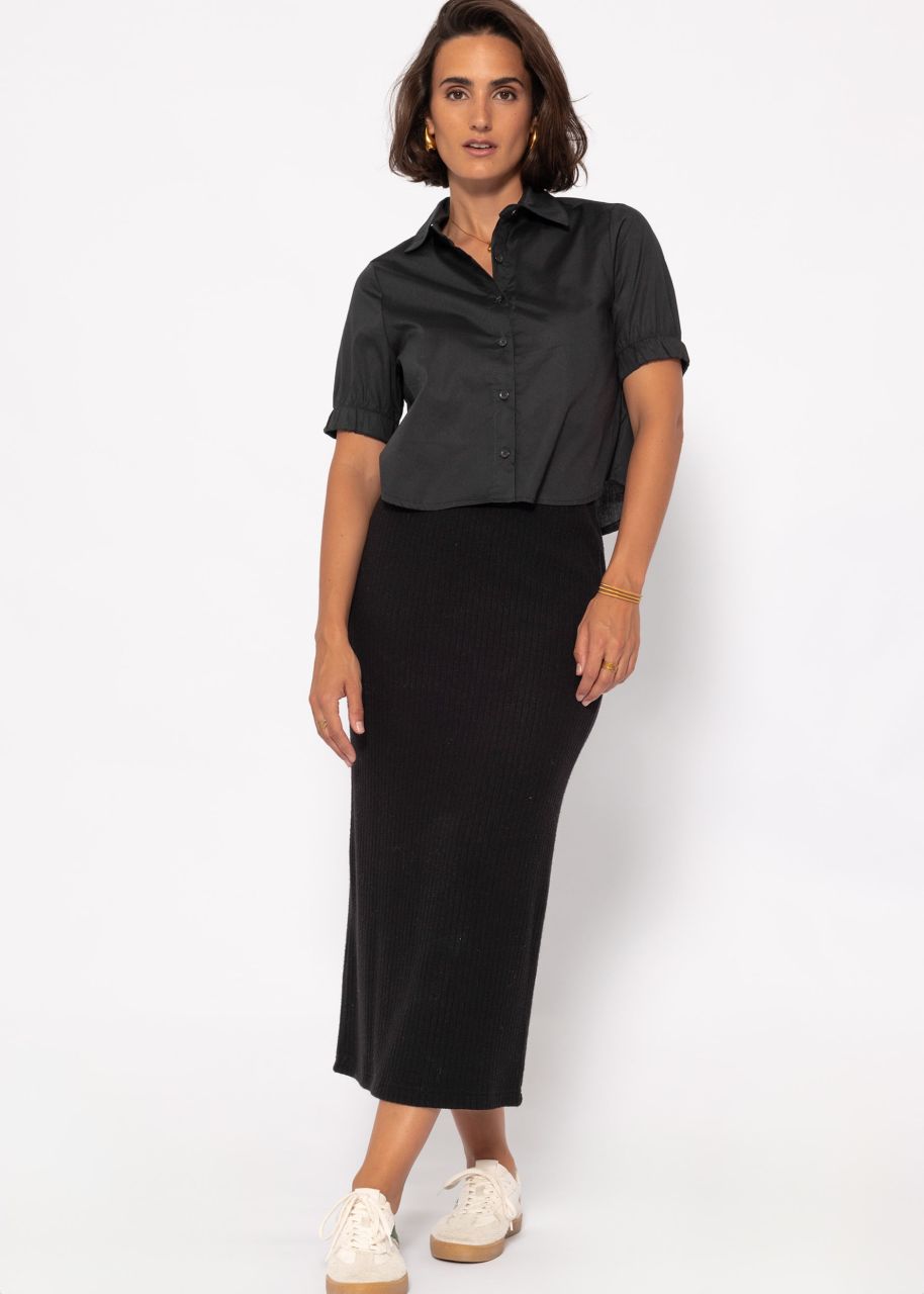 Poplin blouse - black