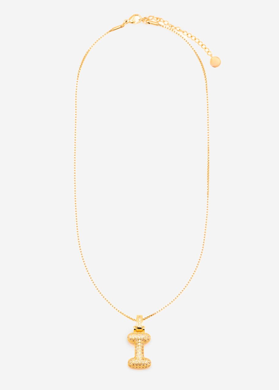 Letter chain - I - gold