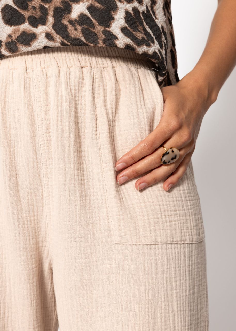 Muslin trousers - beige