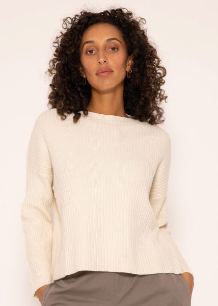 Ribbed jumper - offwhite