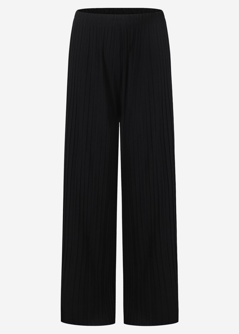 Pleated trousers - black