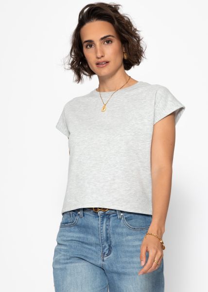 Sweatshirt with back detail - light grey