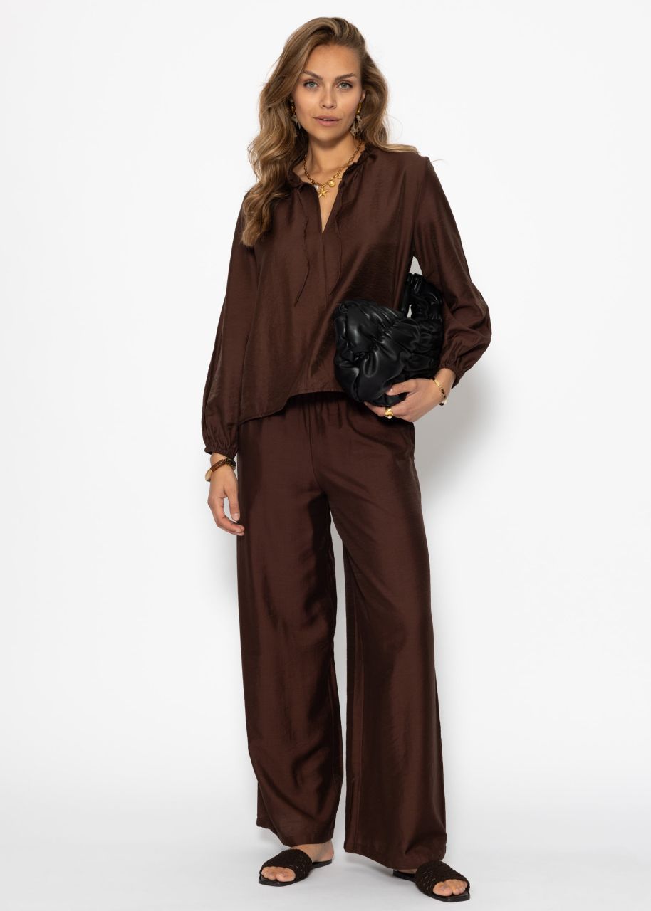 Slip-on blouse - brown