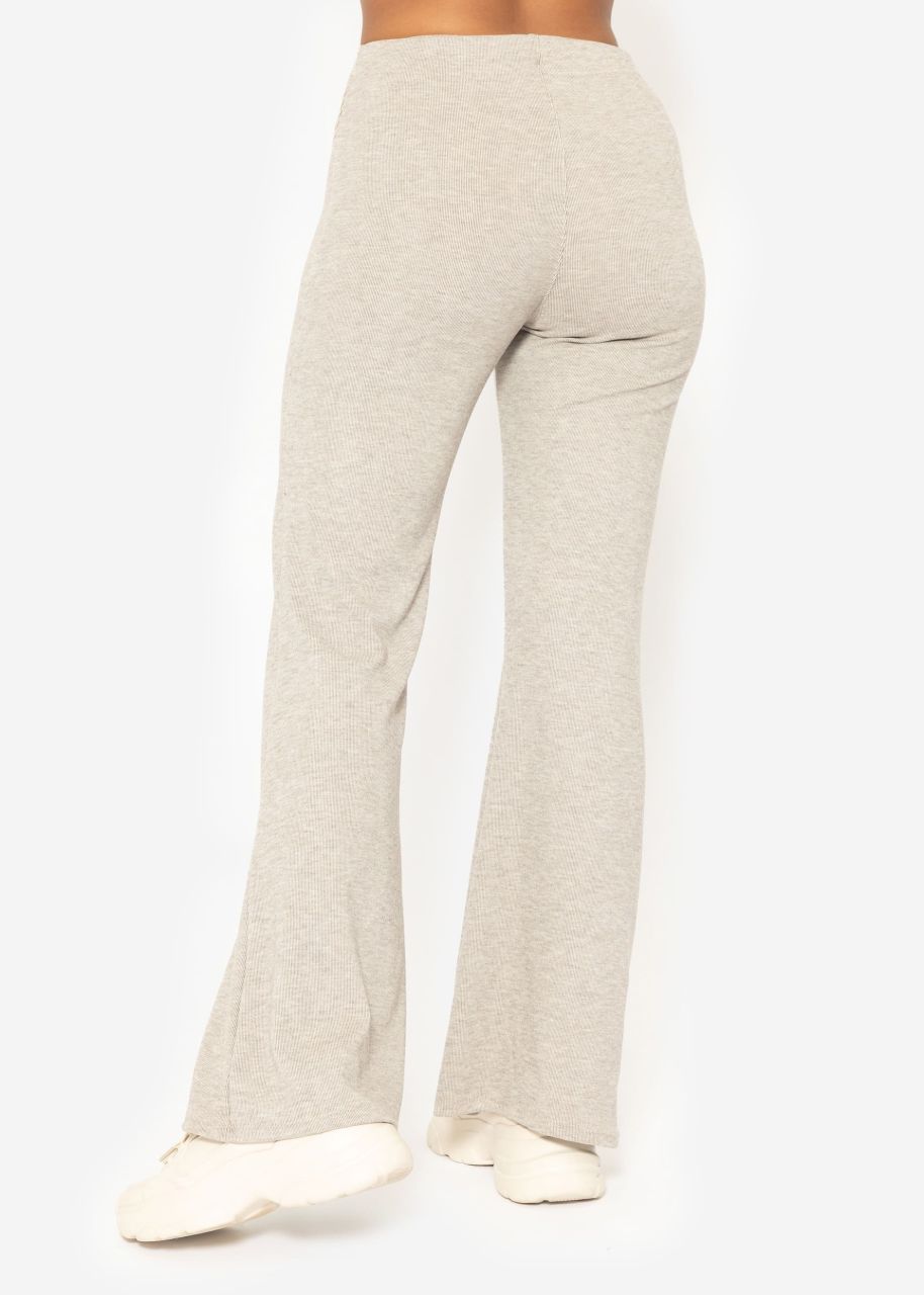 Jersey Flare Pants - taupe mottled