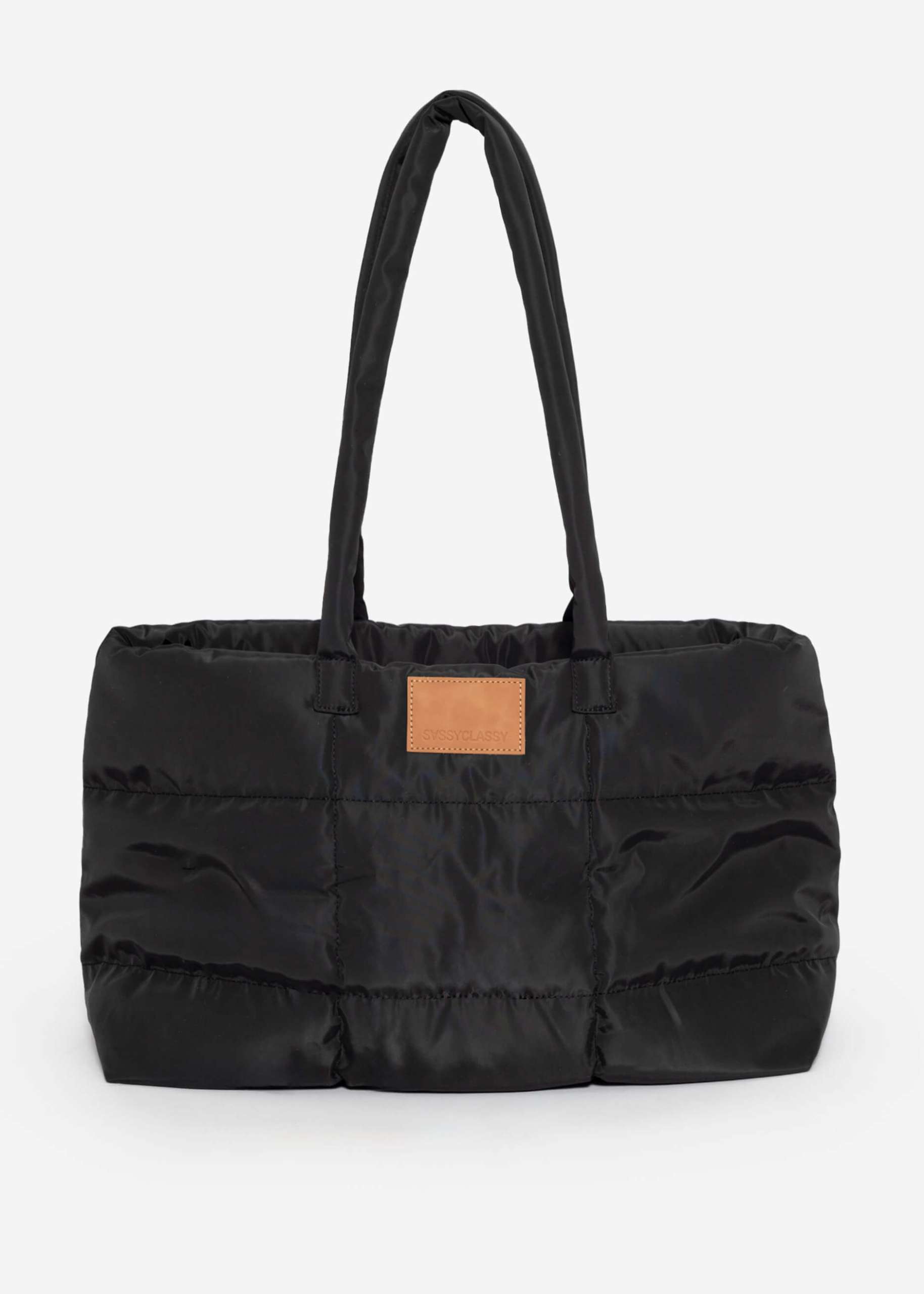 Quilted XL shopper - black