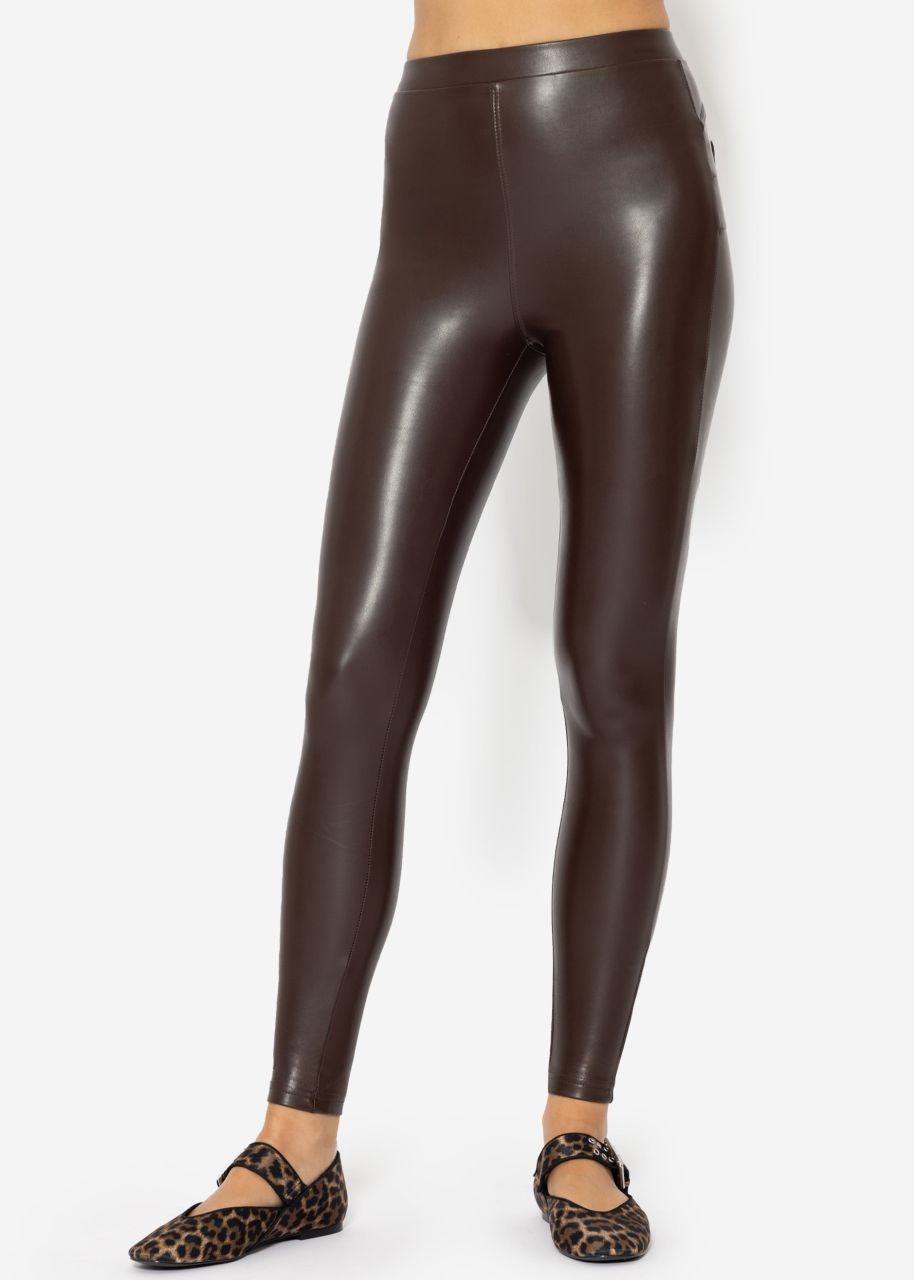 Thermo leggings, dark brown