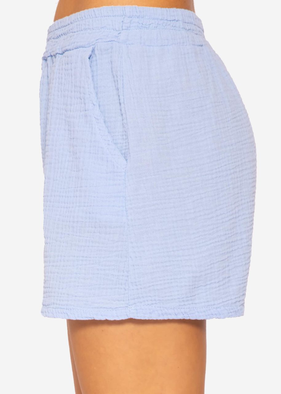 Muslin shorts, light blue